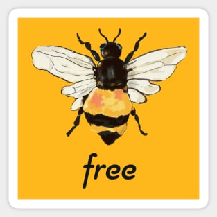 Bee free Sticker